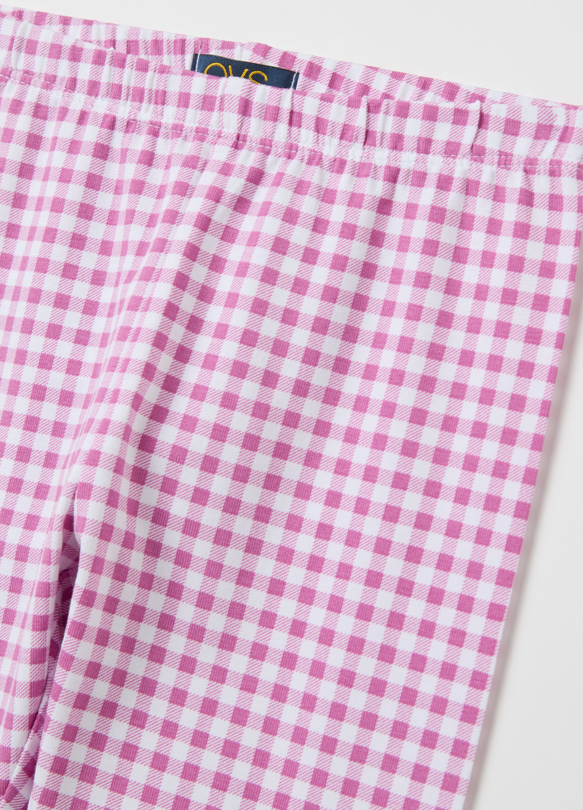 Three-quarter leggings in stretch cotton