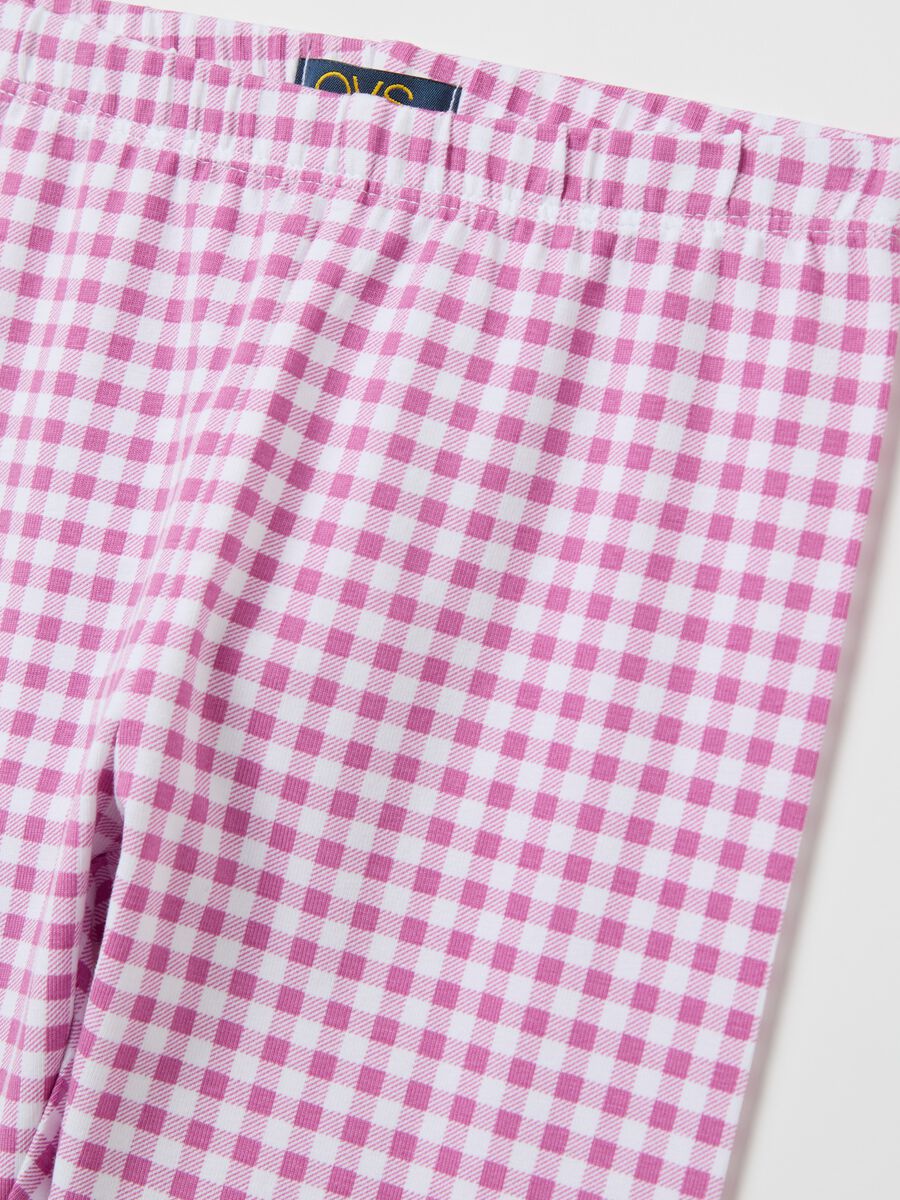 Three-quarter leggings in stretch cotton_2