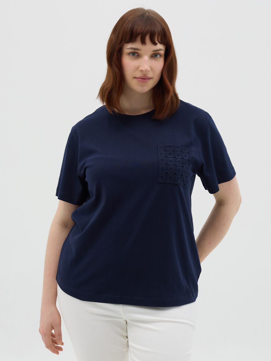 Mya Blue Cotton T-shirt_0