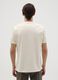 Beige pure cotton regular fit T-shirt_3