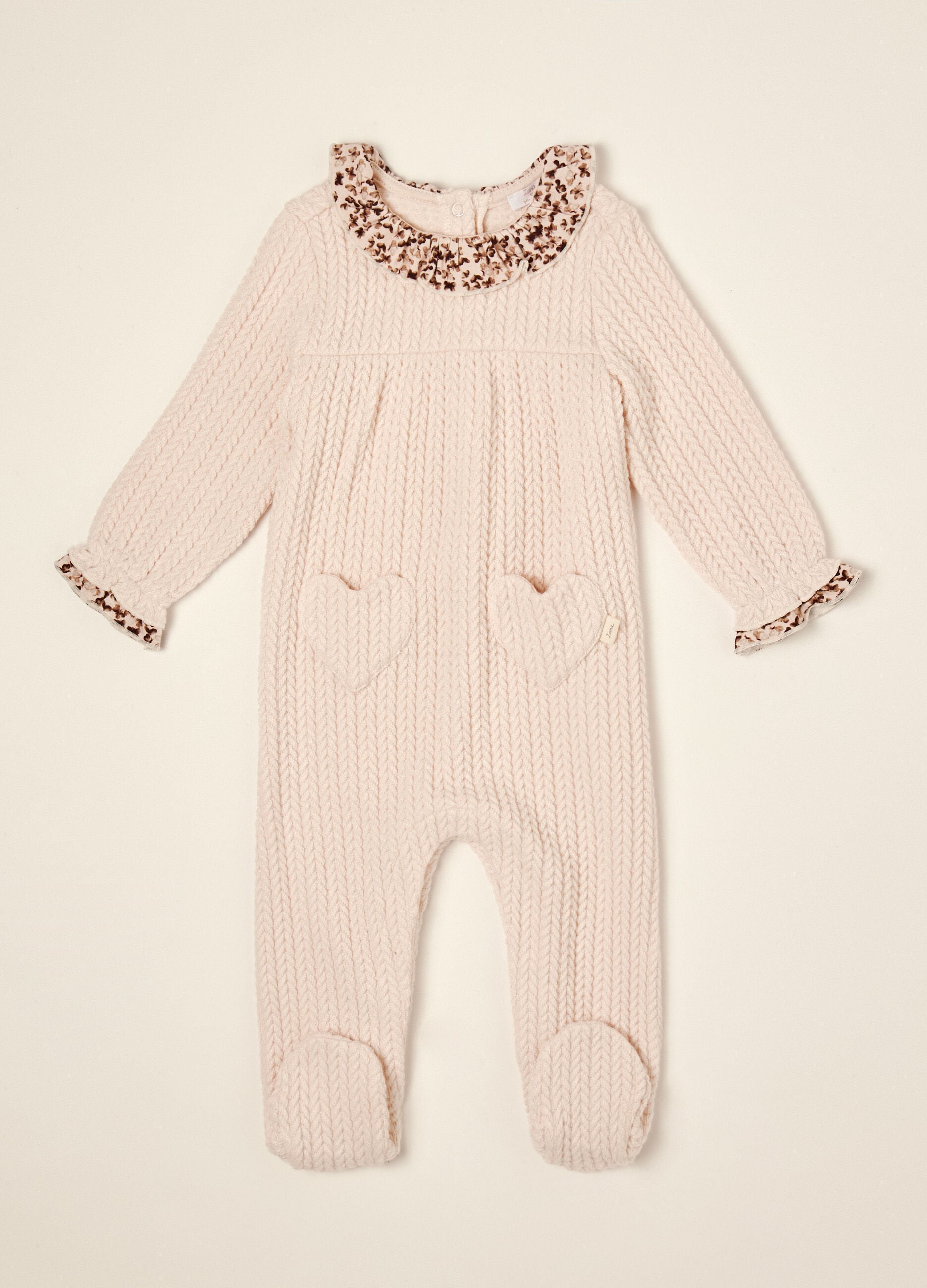 IANA baby girl stretch viscose-blend tricot romper