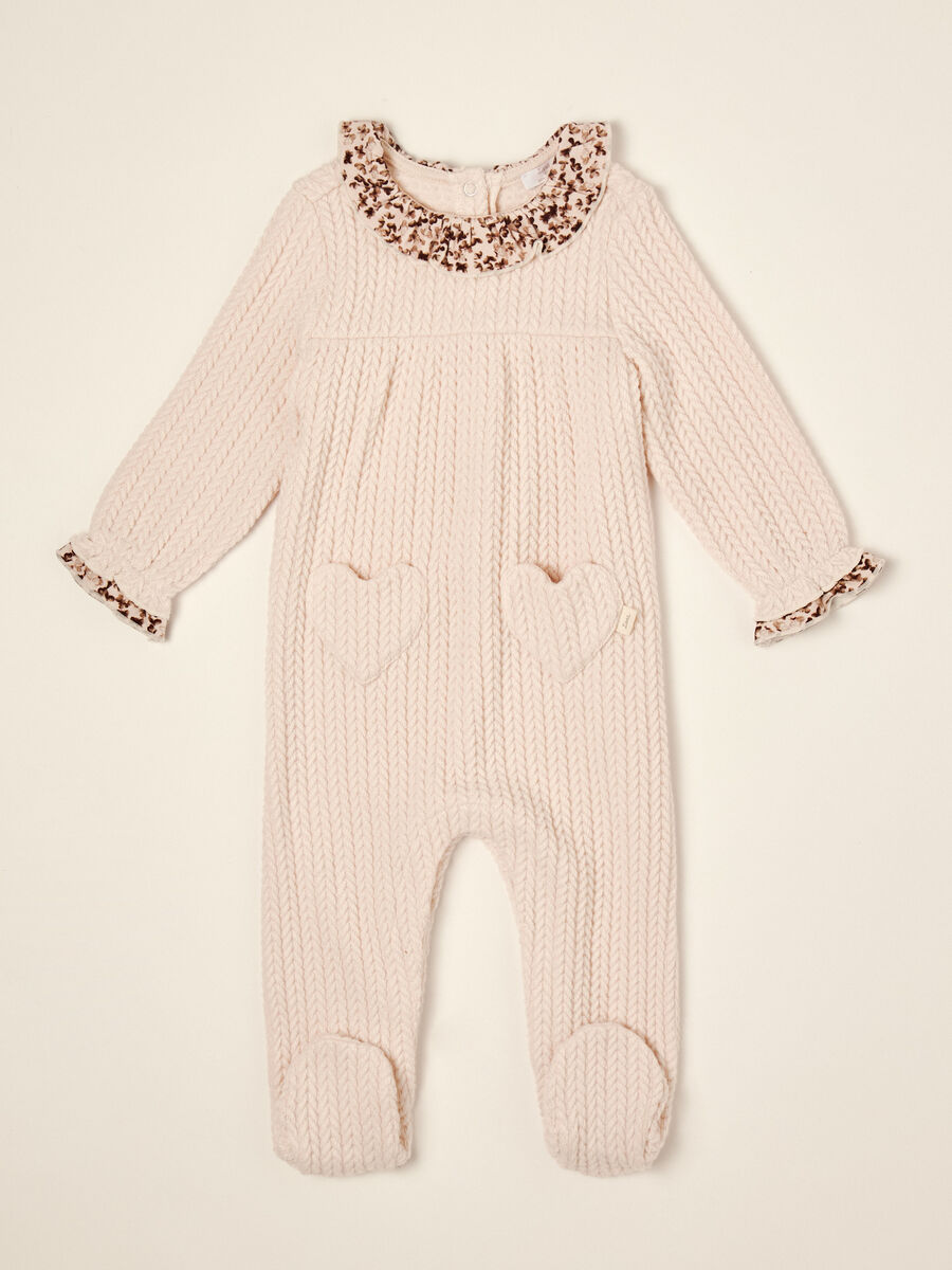 IANA baby girl stretch viscose-blend tricot romper_0