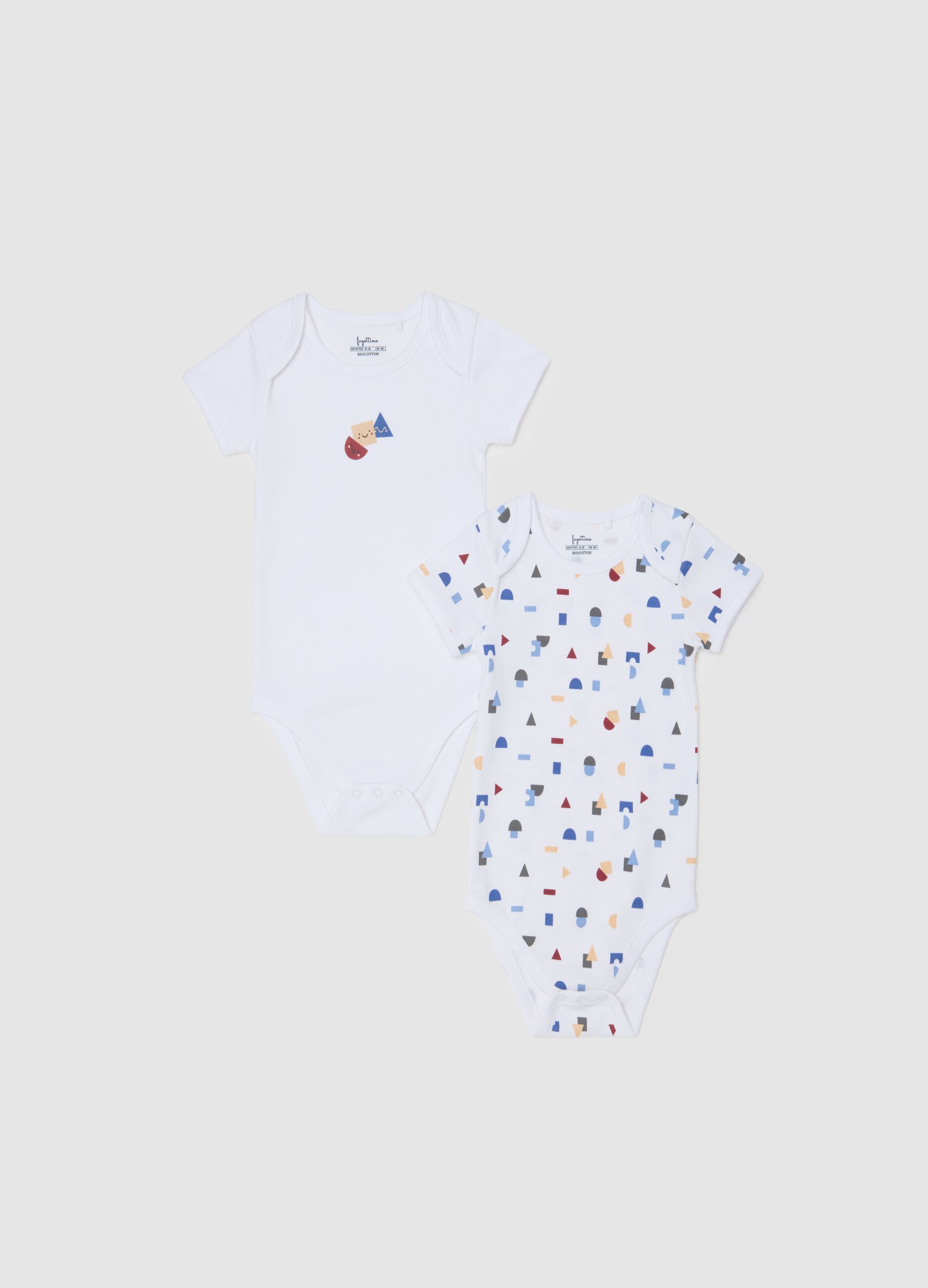 Baby Bodysuit in Pure Multicolour Cotton