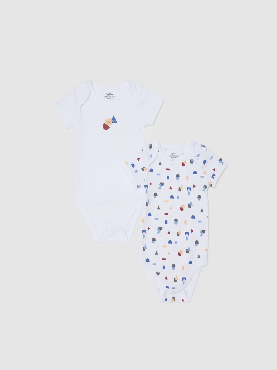 Baby Bodysuit in Pure Multicolour Cotton_0