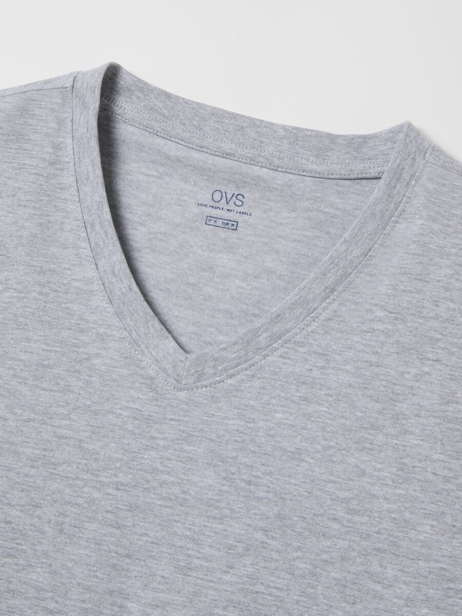 Grey regular fit pure cotton pyjamas_5