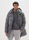 Grey Long Padded Jacket Regular Fit_1