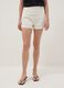 White pure cotton denim shorts_1