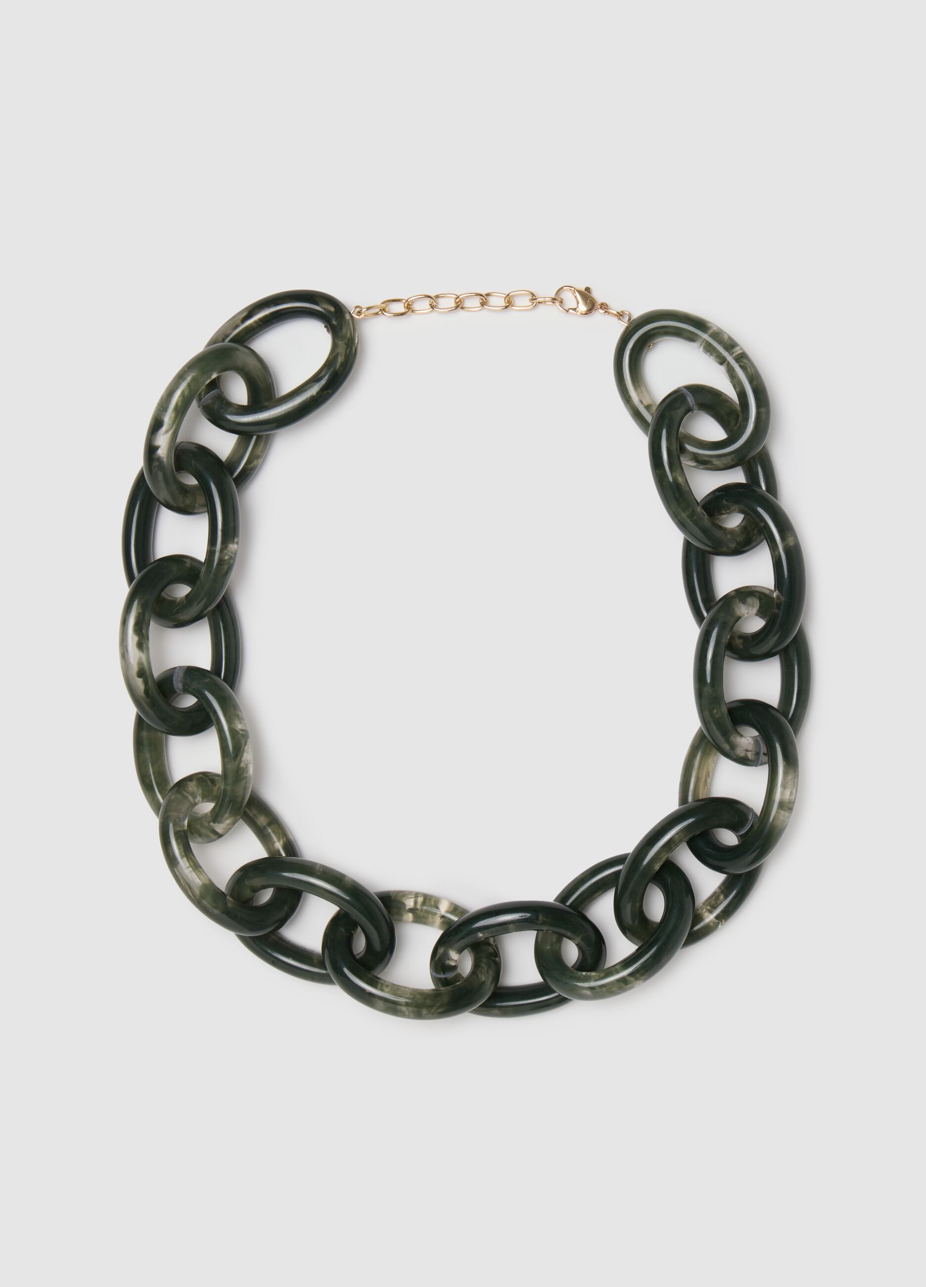 Green chain necklace