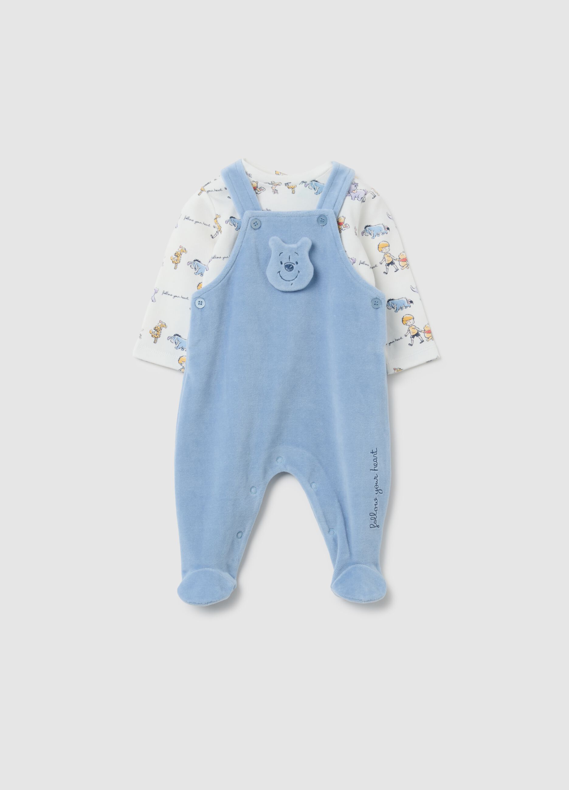 Newborn Set in Blue Cotton Blend