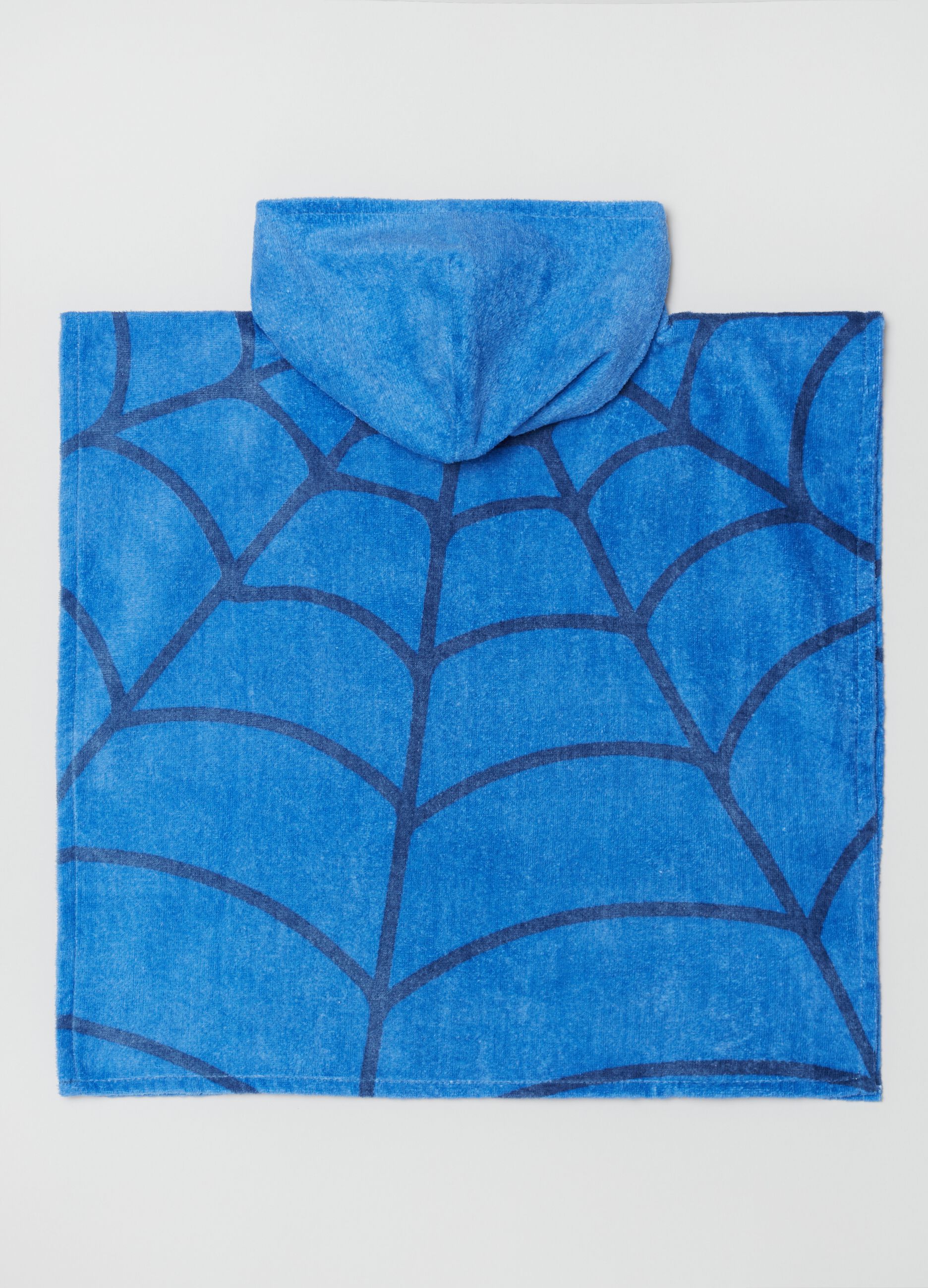 Beach poncho with Spider-Man print