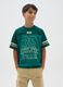 Boys' pure cotton green regular fit T-shirt_0