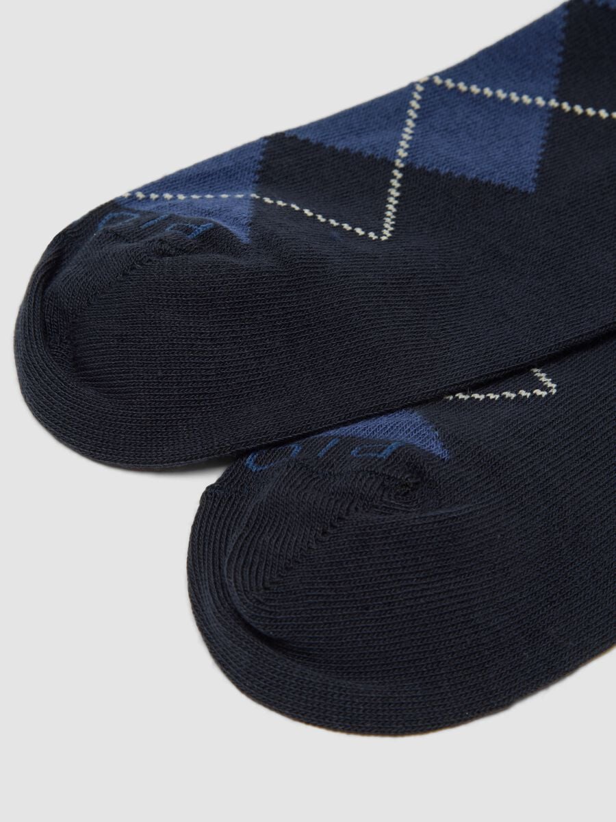 2-pack of multicolour mid-calf socks in stretch cotton_2