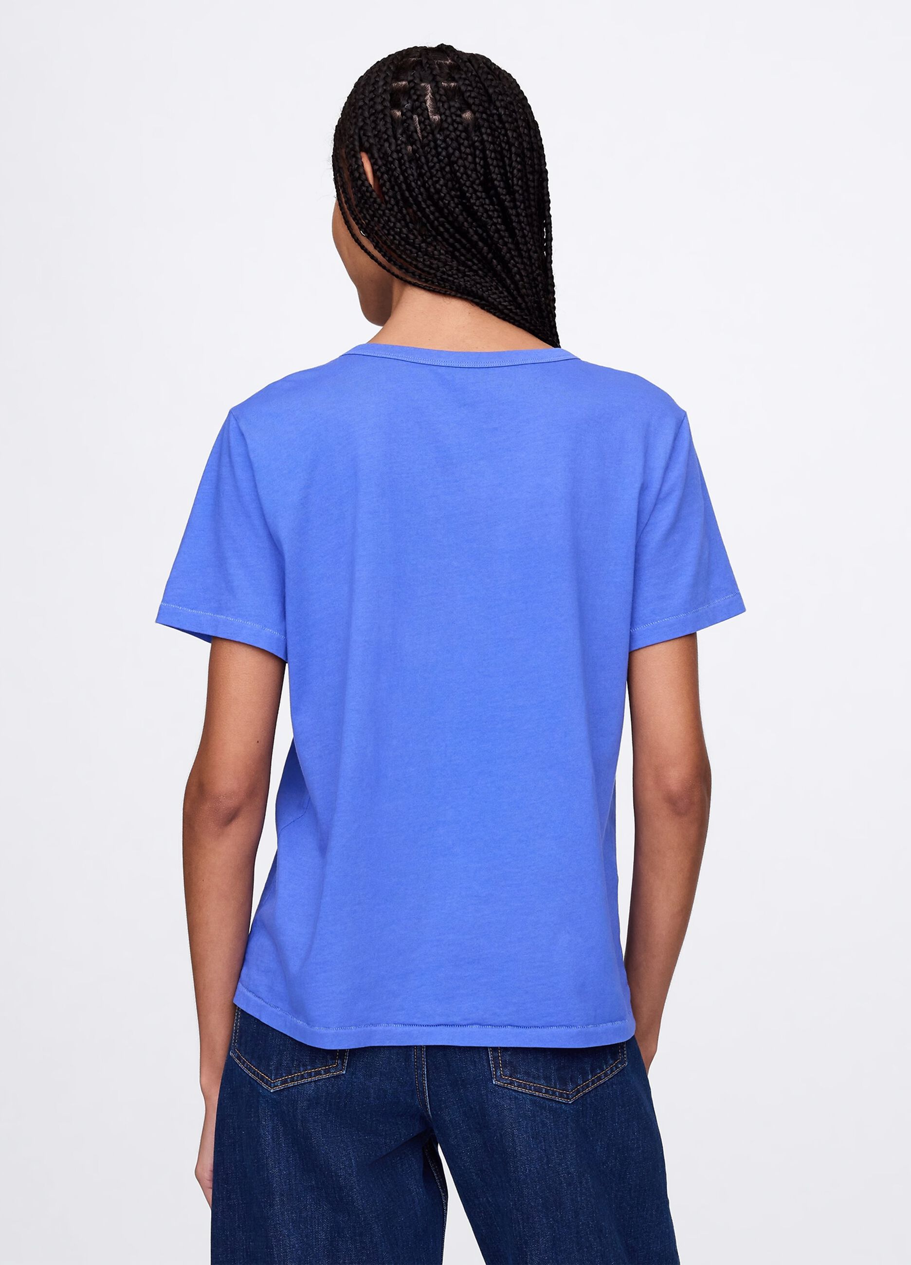 Blue T-shirt in 100% cotton