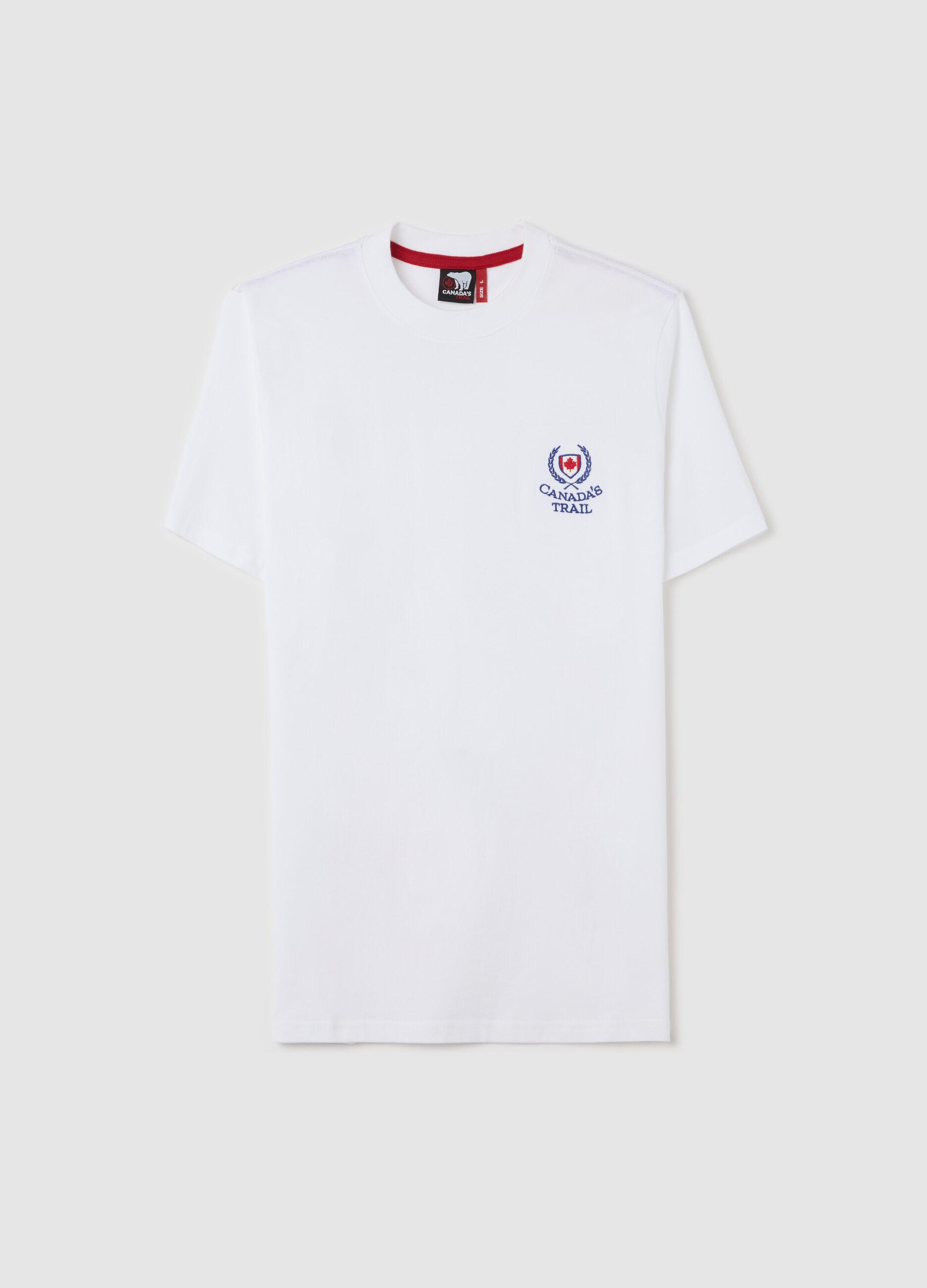 Canada's Trail white T-shirt with embroidery
