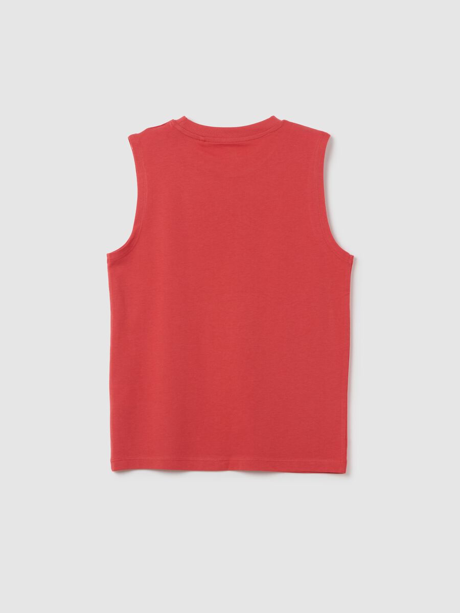 Boy's Red Regular Fit Pure Cotton Vest_4