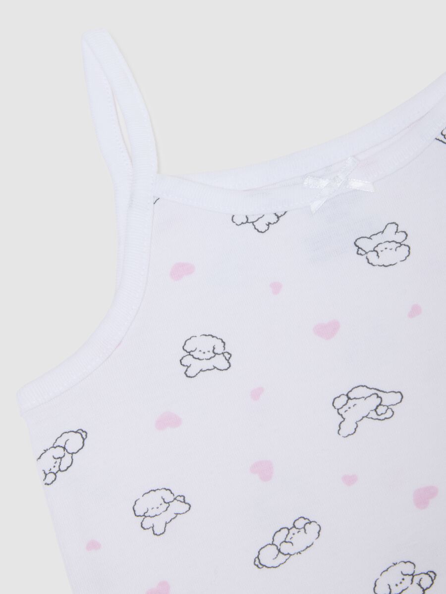 Multipack colourful pure cotton vests for girls, regular fit_2