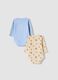 2-pack blue and orange organic cotton bodysuits with Chip and Dale print_1