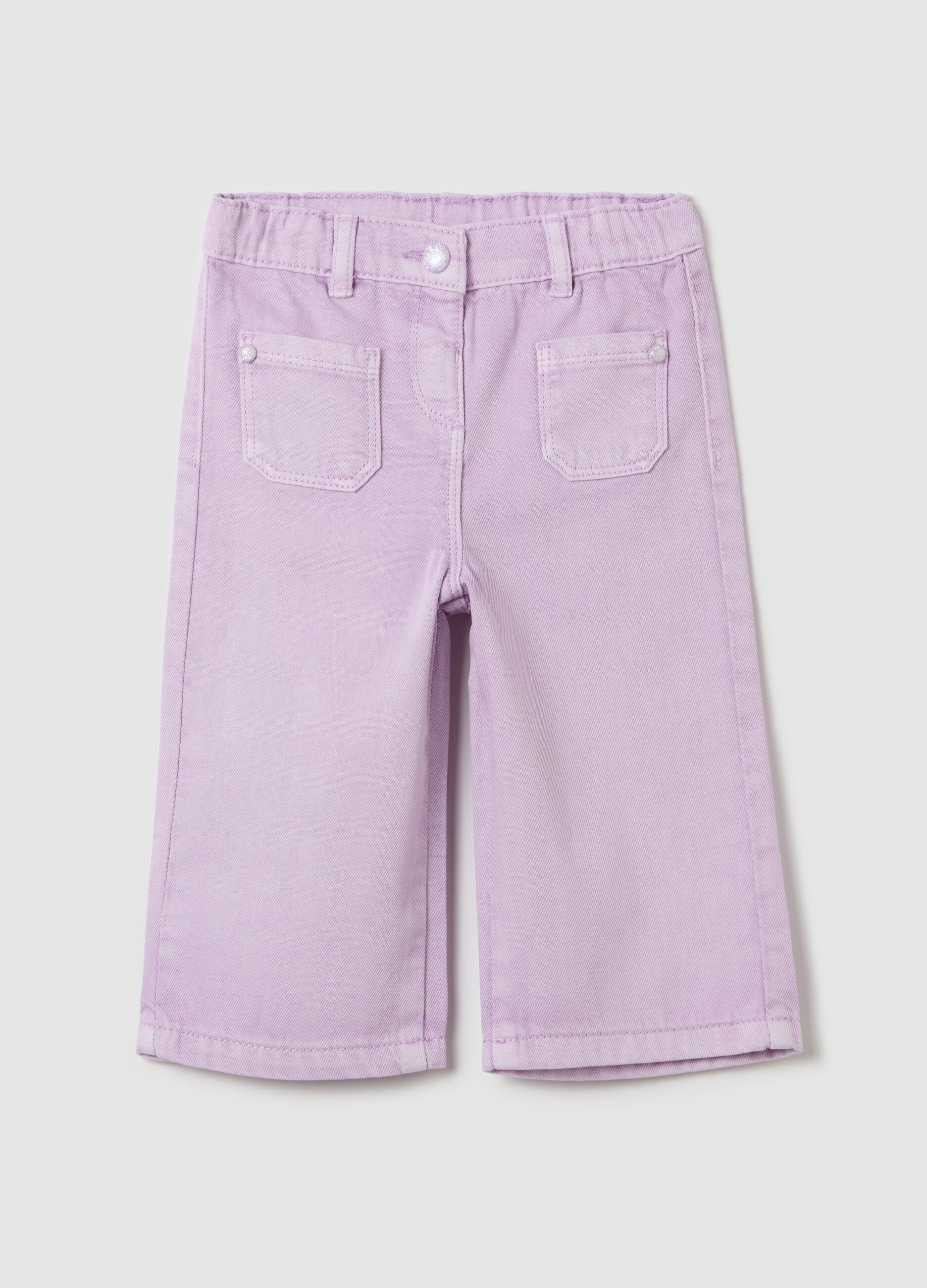 Wide-leg jeans with pockets