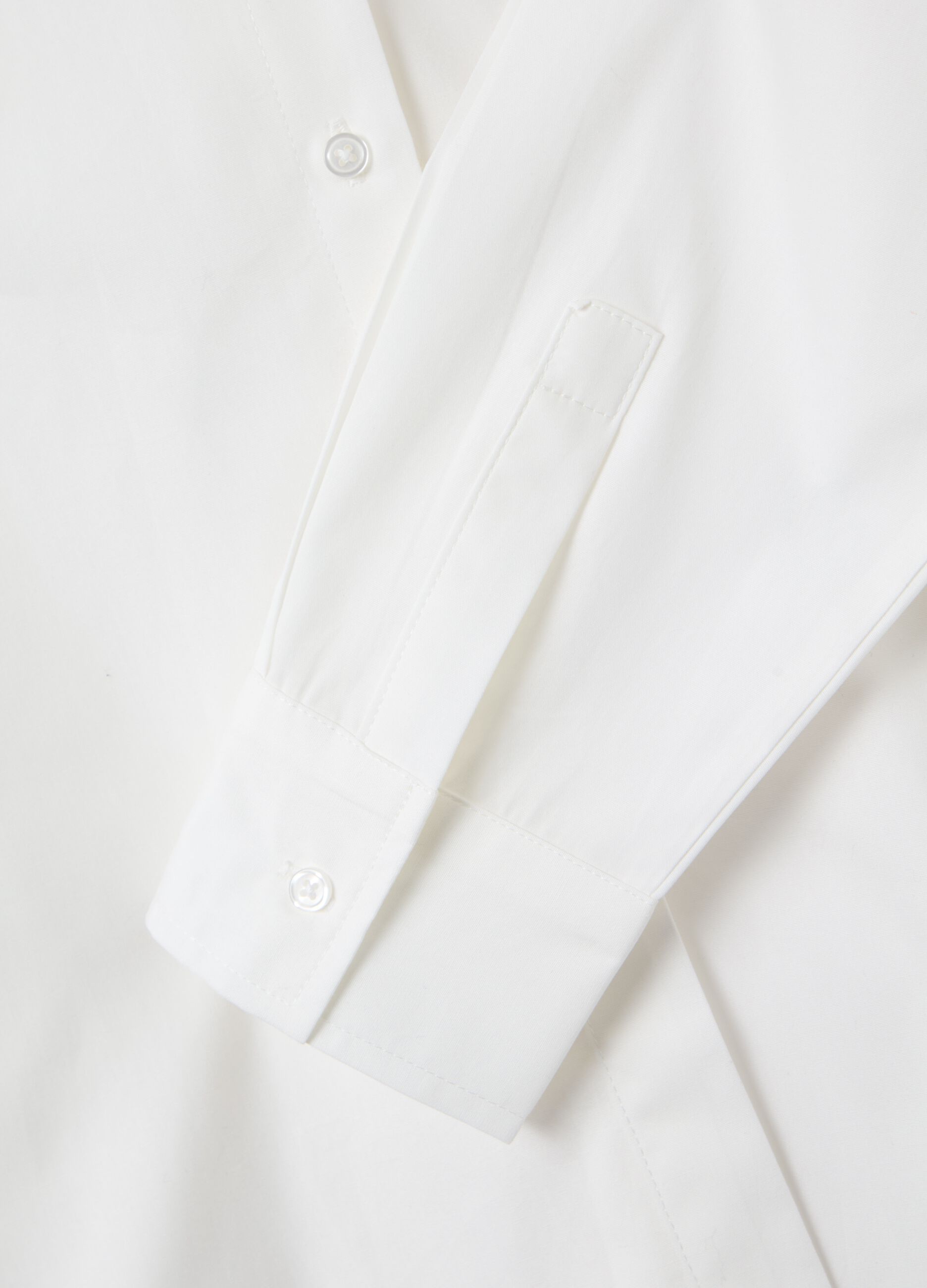 Cotton shirt with laces