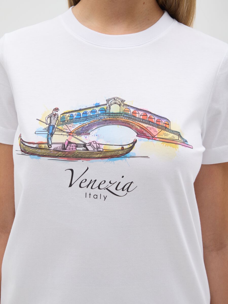 Women's pure white cotton t-shirt regular fit_3