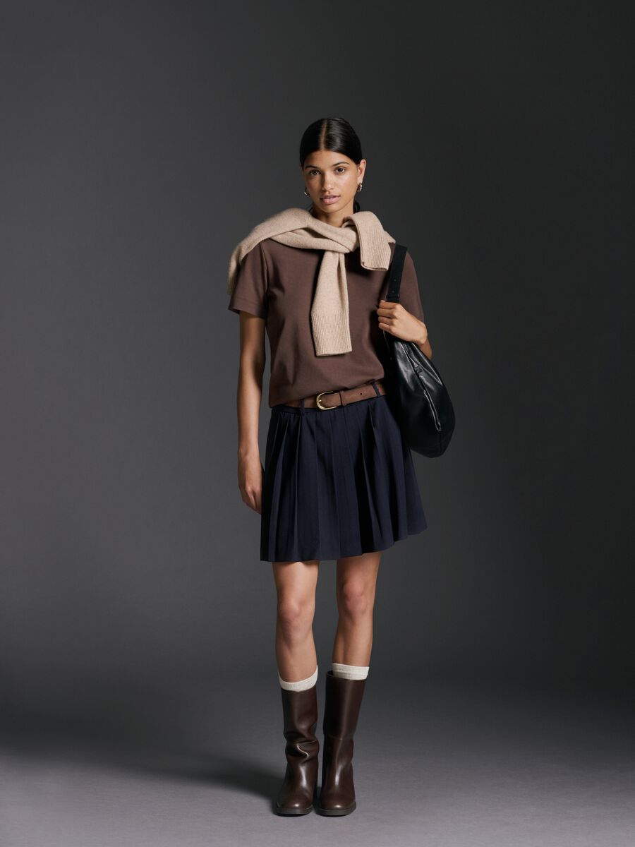 T-shirt The Iconic Tee in puro cotone marrone relaxed fit_0