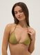 Green glitter-textured stretch triangle bikini top_0