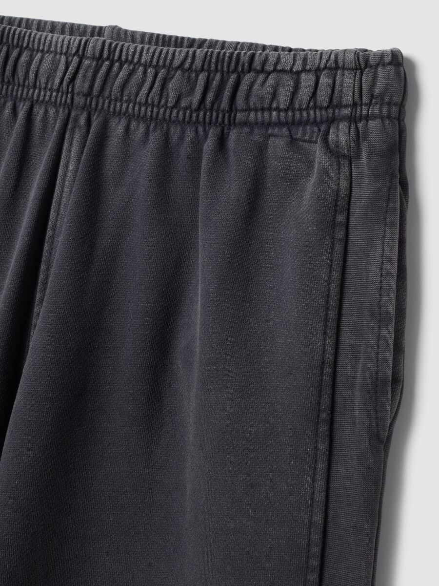 Pantaloni grigi wide leg in puro cotone_2
