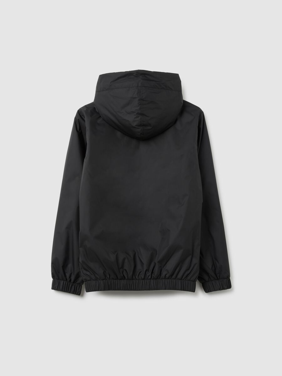 Giubbotto da ragazzo in nero water repellent_1