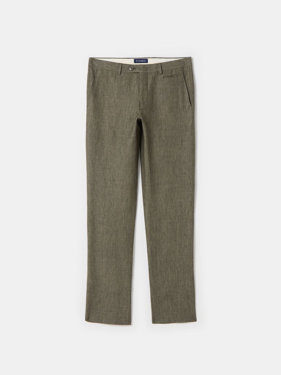 Contemporary chino trousers in linen_3