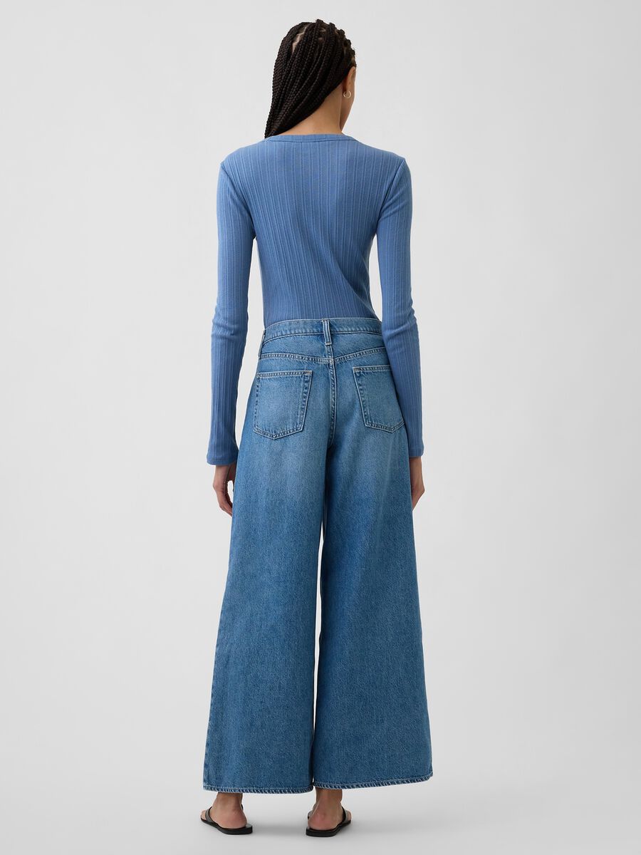 Jeans wide leg in puro cotone_2