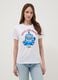 White pure cotton regular fit T-shirt with print_0