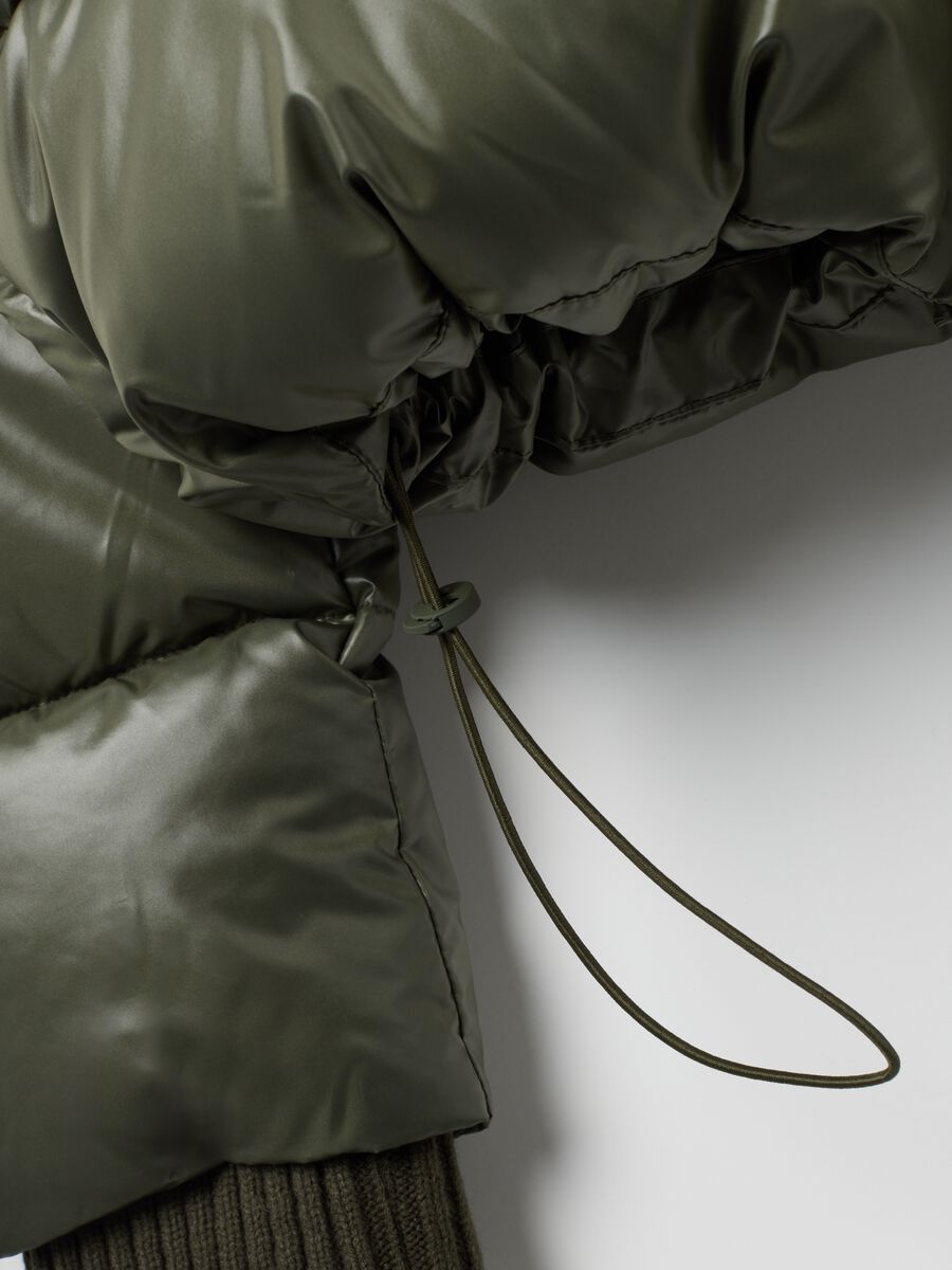 Piumino The Iconic Puffer verde con cappuccio_5