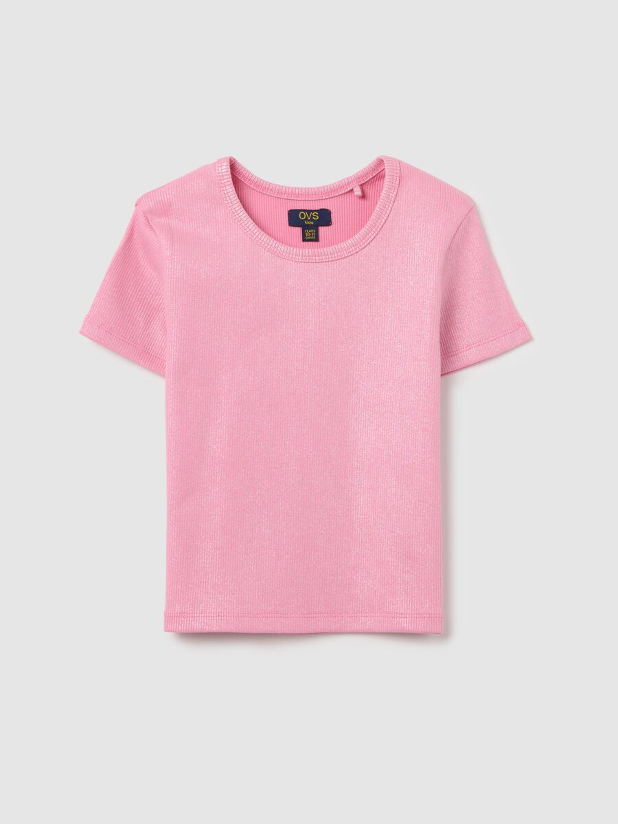 Pink stretch cotton T-shirt OVS Kids_3