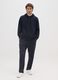Black pure cotton trousers with oversized fit_0