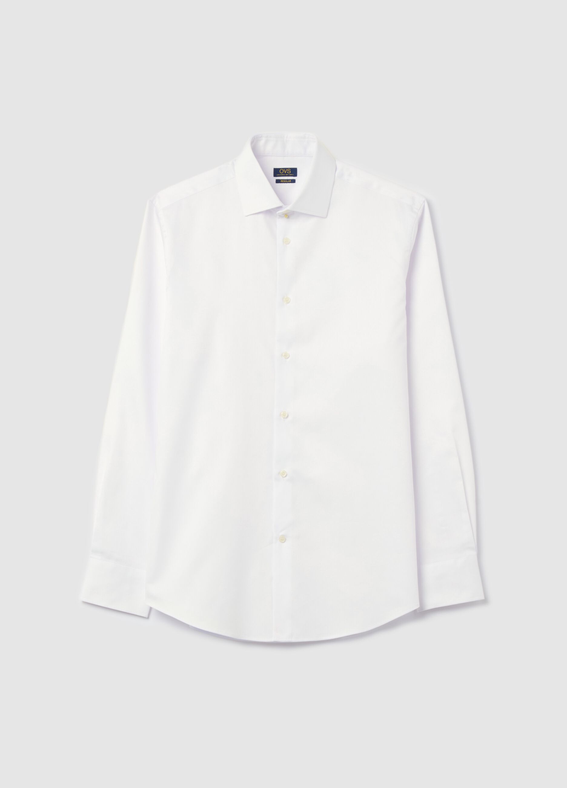 Camicia regular fit easy iron tinta unita
