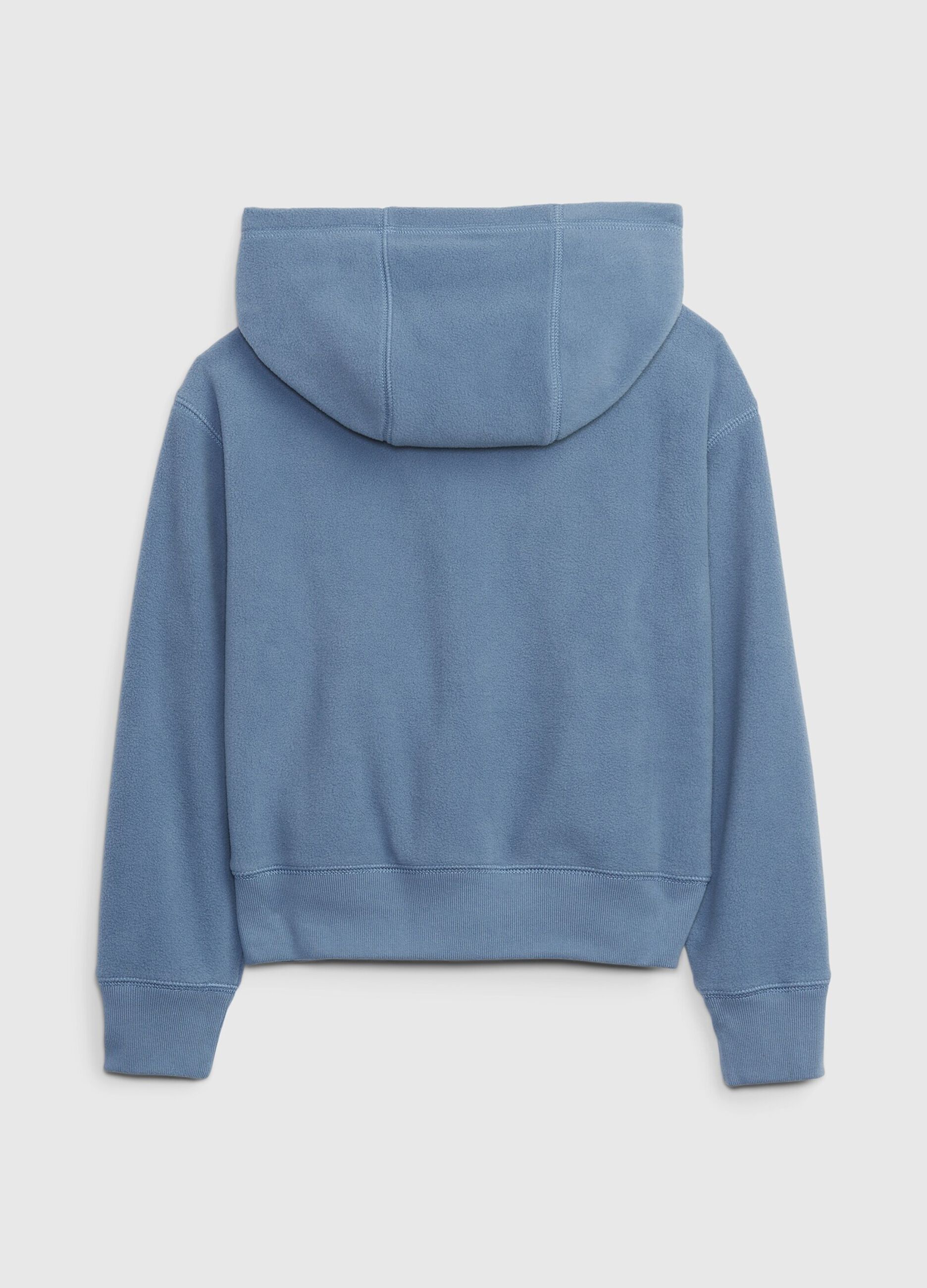 Fleece full-zip sweatshirt with hood