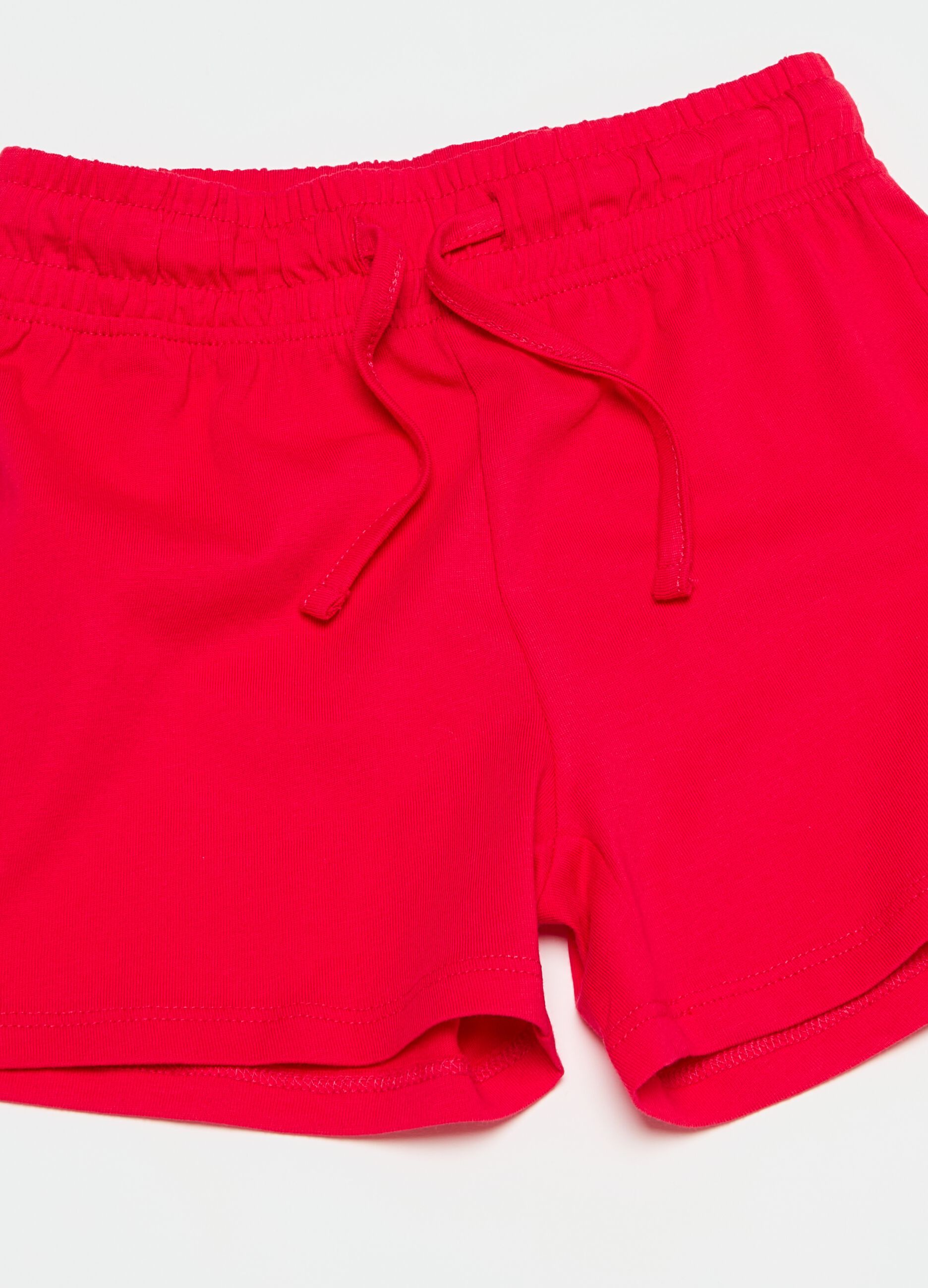 Sleeveless T-shirt with print and shorts set