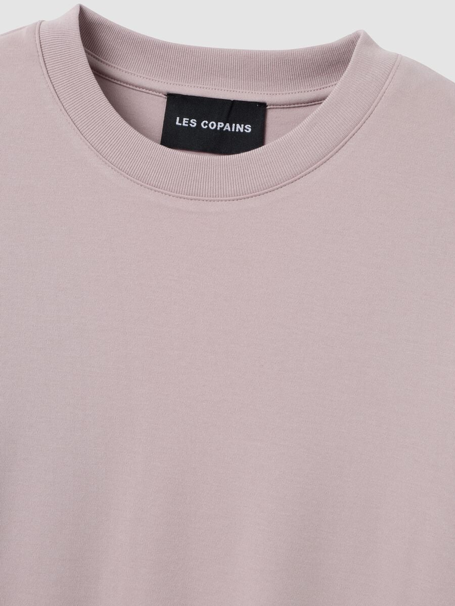Pink boxy-fit T-shirt in cotton and viscose blend_5