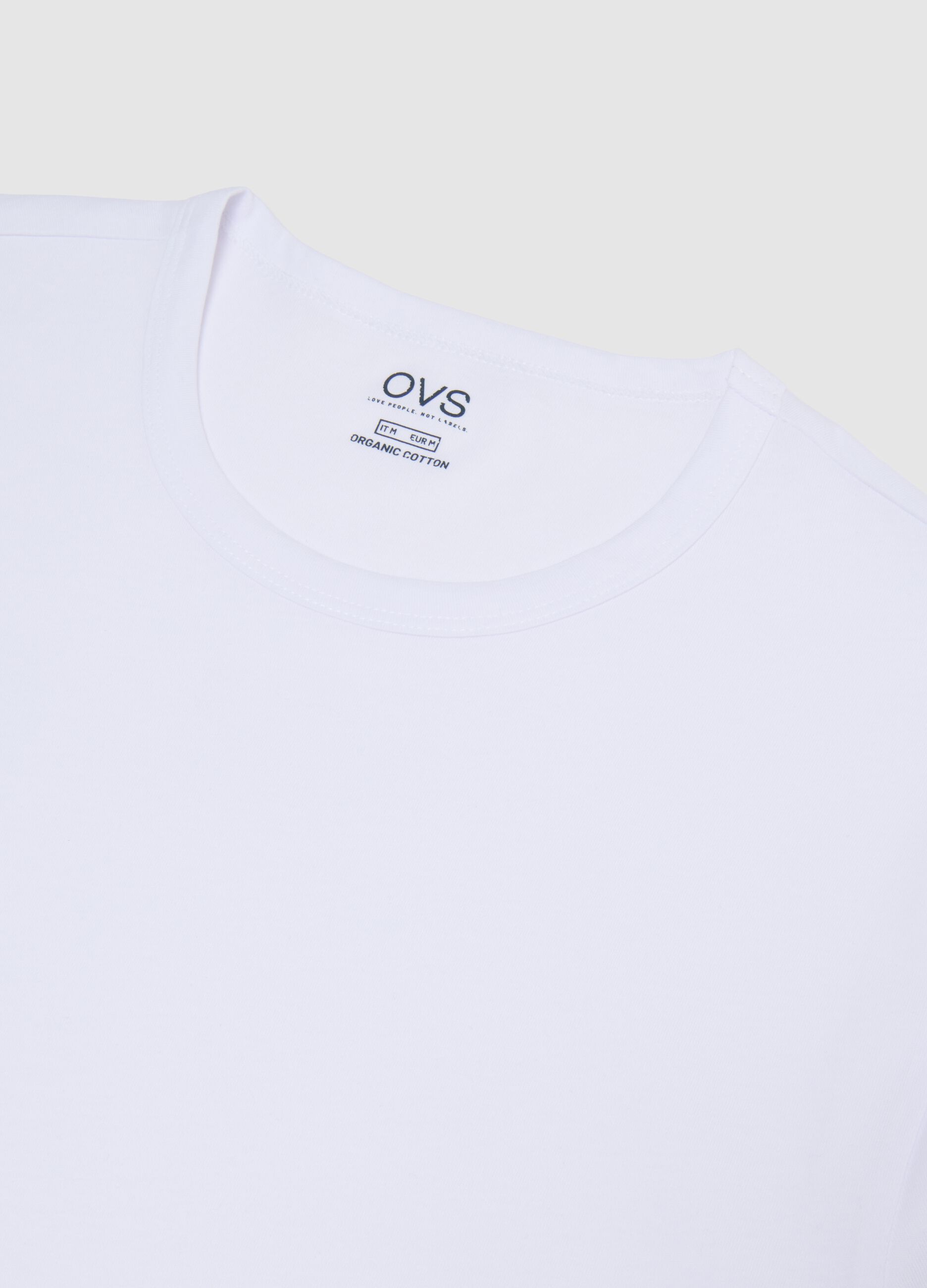 Men's pure cotton white regular fit T-shirt