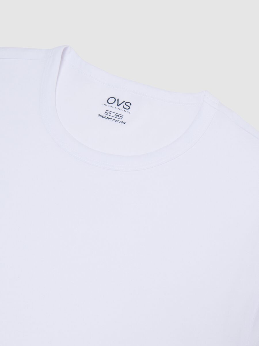 Bipack di t-shirt da uomo in puro cotone bianche regular fit_5