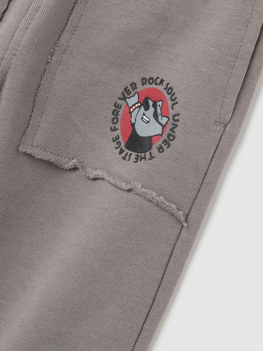 Children's jogger in pure grey cotton_3