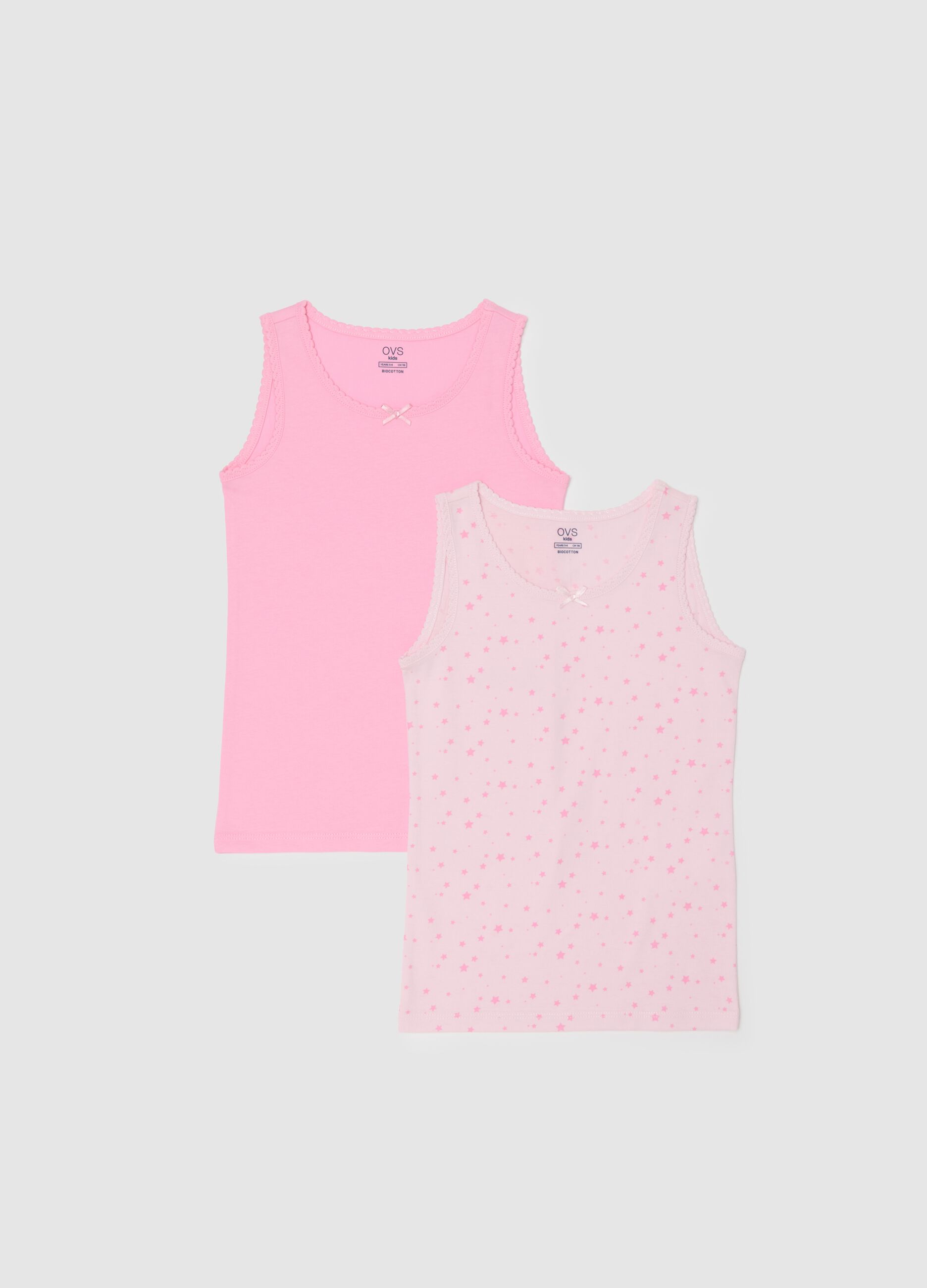 Sleeveless Pink Cotton Vest