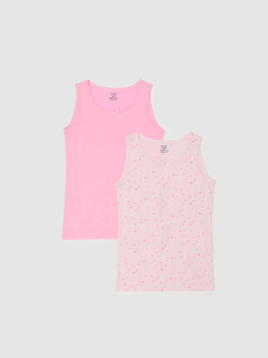 Sleeveless Pink Cotton Vest_0