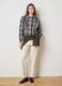Multicolour pure cotton checked shirt with ruffles_0