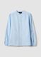Light blue pure cotton shirt regular fit with embroidery_1