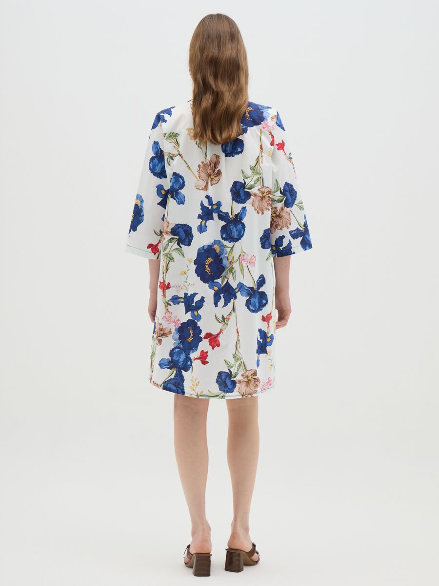 Women's multicolour cotton shirt dress, regular fit_3