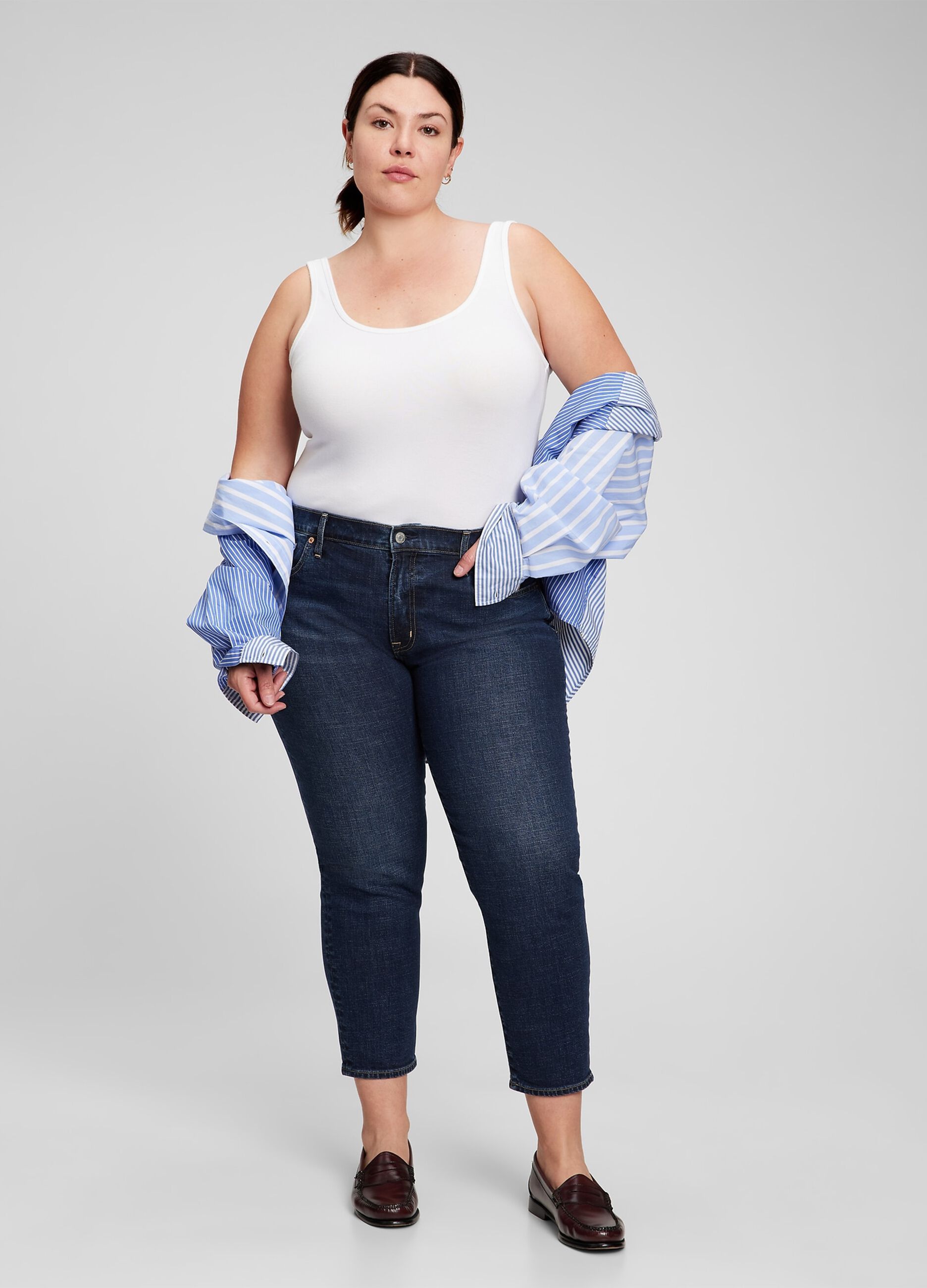 Stretch girlfriend jeans