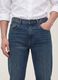 Blue denim straight-fit jeans in pure cotton_4