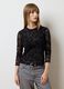 Transparent black t-shirt with floral patterns_2