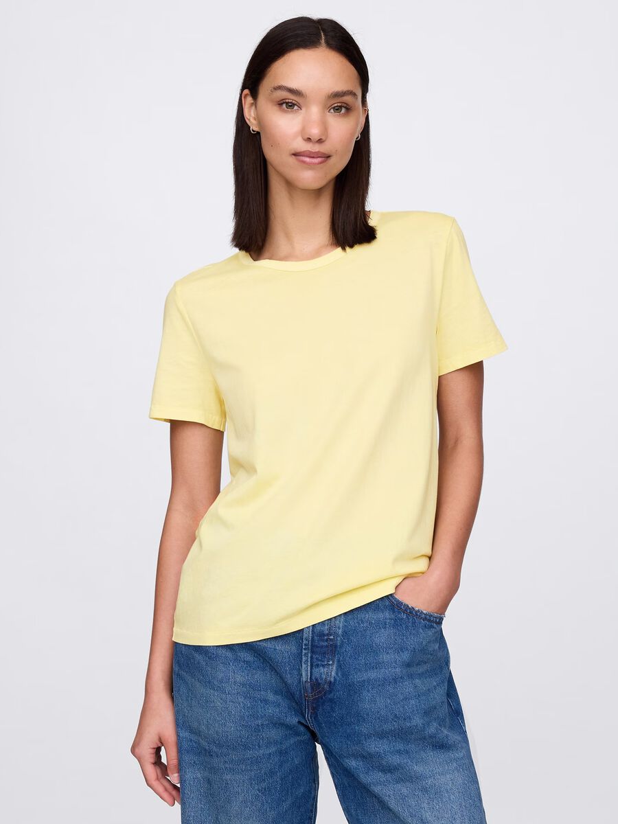 Yellow T-shirt in 100% cotton_0